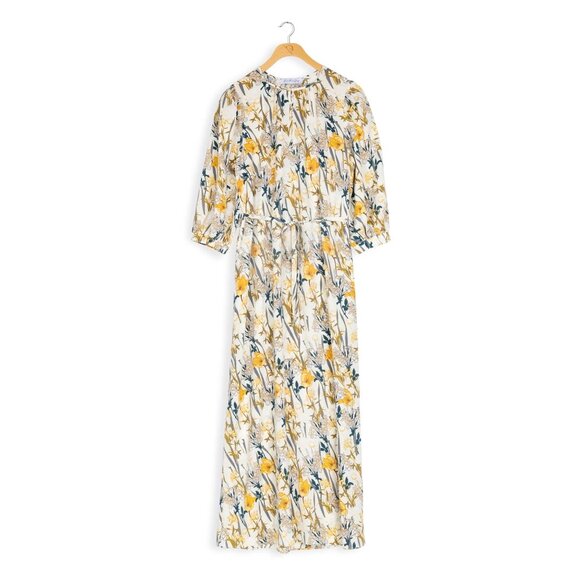 One Fine Day ofd invisible waist full maxi dress‎ In IVORY BOTANICAL Size XXS - Picture 2 of 8